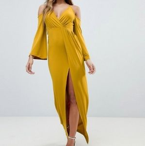 ASOS deep plunge kimono maxi dress